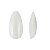Kit 100 Unhas Postiças Almond Curta Branca Pequena Leitosa Natural Lisa Manicure Fácil Aplicação Longa Duração - Imagem 4