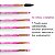 Kit 7 Pincéis Coloridos Olhos Sobrancelha Detalhe Sombra Delineado Acabamento Maquiagem Cílios Make - Imagem 3