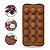 Forma de Silicone Sorriso Emoji Smile Chocolate Bombom Gelo Vela Redondo 15 Divisórias Confeitaria Casa Molde Multiuso Cozinha - Imagem 1