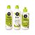Kit Shampoo Limpeza Suave + Condicionador Escudo Antiporosidade + Creme Hidratação Tratamento Controle do Ph Cabelo Meu Liso Maçã Verde Salon Line - Imagem 1