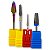 Kit 4 Brocas Tungstênio Umbrella M, Bullet ST Colorful, Umbrella XF Medium, Flame F-720 Alongamento Unhas Gel Fibra Manutenção Lixadeira Motor Manicure - Imagem 3