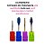 Kit 4 Brocas Tungstênio Umbrella F-Gold, Bullet ST-Colorful, Large Barrel Ball M-BLue, Flame F-720 Lixadeira Elétrica Motor Alongamento Unhas Gel Fibra Manicure Manutenção Porcelana - Imagem 4
