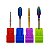Kit 4 Brocas Tungstênio Umbrella F-Gold, Bullet ST-Colorful, Large Barrel Ball M-BLue, Flame F-720 Lixadeira Elétrica Motor Alongamento Unhas Gel Fibra Manicure Manutenção Porcelana - Imagem 2
