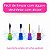 Kit 4 Brocas Tungstênio Umbrella F-Gold, Bullet ST-Colorful, Large Barrel Ball M-BLue, Flame F-720 Lixadeira Elétrica Motor Alongamento Unhas Gel Fibra Manicure Manutenção Porcelana - Imagem 7