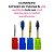 Kit 4 Brocas Umbrella M Gold + Bullet ST-Colorful + Large Barrel Ball M-Blue + Flame F-720, Lixadeira Motor Unhas Alongamento Gel Fibra Manutenção Acabamento Precisão Manicure Profissional - Imagem 2