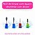 Kit 4 Brocas Tungstênio Large Barrel Ball M-Blue + Umbrella C + Flame F-720 + Umbrella M-Colorful Lixadeira Unhas Gel Fibra Alongamento Manicure Polimento Corte Acabamento - Imagem 6