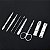 Kit 8 Instrumentos Inox Cortador Unhas Tesoura Lixa Pinça Cureta Auricular Agulha Cravos Manicure Pedicure Sobrancelha Estojo Com Trava - Imagem 5
