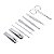 Kit 8 Instrumentos Inox Cortador Unhas Tesoura Lixa Pinça Cureta Auricular Agulha Cravos Manicure Pedicure Sobrancelha Estojo Com Trava - Imagem 4