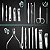 Kit 19 Instrumentos Inox Manicure Pedicure Lixa Cortador Alicate Palito Desencravador Unhas Pinça Palito Tesoura Sobrancelha Espátula Cureta Espinha Estojo com Trava - Imagem 4