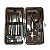 Kit 19 Instrumentos Inox Manicure Pedicure Lixa Cortador Alicate Palito Desencravador Unhas Pinça Palito Tesoura Sobrancelha Espátula Cureta Espinha Estojo com Trava - Imagem 2