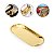 Bandeja Inox Oval Dourada Armazenamento Acessórios Instrumentos Manicure Decoração Cosmético Joias Design Moderno - Imagem 1