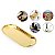 Bandeja Inox Oval Dourada Armazenamento Acessórios Instrumentos Manicure Decoração Cosmético Joias Design Moderno - Imagem 2