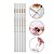 Kit 5 Lápis de Cera Pega Strass Meia Pérola Pedrarias Decoração Nail Art Manicure Unhas Criativas Branco - Imagem 1