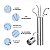 Kit 7 Instrumentos Aço Inox Limpeza Dental Removedor Tártaro Reutilizável Compacto Profissional - Imagem 7