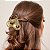 Kit 2 Presilha Dourada Aço Inoxidável Calda de Sereia Strass Pérola Cabelo Penteado Acessório Resistente - Imagem 4
