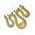Kit 2 Presilhas Metal Vintage Ondulada Strass Dourado Cabelo Penteado Cravejada Strass Acessório Aço Resistente - Imagem 2