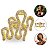 Kit 2 Presilhas Metal Vintage Ondulada Strass Dourado Cabelo Penteado Cravejada Strass Acessório Aço Resistente - Imagem 1
