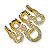 Kit 2 Presilhas Metal Vintage Ondulada Strass Dourado Cabelo Penteado Cravejada Strass Acessório Aço Resistente - Imagem 4