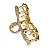 Kit 2 Presilha Laço Dourado Inox Strass Brilho Cabelo Acessório Resistente Penteado Moderno - Imagem 4