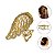 Kit 2 Presilhas de Metal Asa Anjo Coração Dourada Strass Cabelo Penteado Design Atraente Moderno - Imagem 1
