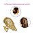 Kit 2 Presilhas de Metal Asa Anjo Coração Dourada Strass Cabelo Penteado Design Atraente Moderno - Imagem 5