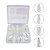 Kit 192 Unhas Postiças Almond Bailarina Quadrada Stiletto Transparente Fácil Aplicação Longa Duração - Imagem 1