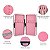 Kit Estojo de Pinças Utensílios Com Trava Rosa + 3 Pinças Aço Inox Sobrancelha Dourado Reta Chanfrada Fina Profissional - Imagem 5