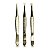 Kit Estojo de Pinças Utensílios Com Trava Rosa + 3 Pinças Aço Inox Sobrancelha Dourado Reta Chanfrada Fina Profissional - Imagem 2