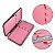 Kit Estojo Case Forrado Rosa Com Trava Porta Utensílios + 3 Pinça Aço Inox Prateada Design Sobrancelha Fina Reta Chanfrada - Imagem 5