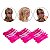 Kit 36 Prendedor Cabelo Presilha Bico de Pato Tons Rosa Cabeleireira Salão Profissional Corte Escova Penteados - Imagem 4