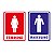 Kit 2 Placas de Vinil Banheiro Feminino + Masculino 20X15 Cm - Imagem 1