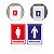 Kit 2 Placas de Vinil Banheiro Feminino + Masculino 20X15 Cm - Imagem 2