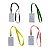 Kit 4 Porta Crachá Cartão Transparente Cordão Cores Sortidas - Imagem 5