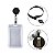 Porta Crachá Transparente Cordão Preto Roller Clip Retrátil - Imagem 1