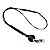 Porta Crachá Transparente Cordão Preto Roller Clip Retrátil - Imagem 7