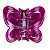 Kit 12 Presilha Cabelo Borboleta Colorida Perolada Penteado - Imagem 4