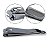 Kit 2 Cortador Unha Grande Lixa Manicure Pedicure Aço Inox - Imagem 2