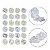 Kit 24 Glitter Decoração Unhas Nail Art Maquiagem Branco - Imagem 2