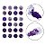 Kit 24 Glitter Decoração Unhas Gel Nail Art Maquiagem Roxo - Imagem 2