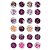 Kit 24 Glitter Decoração Unha Gel Nail Art Maquiagem Rosa - Imagem 3