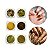 Kit 6 Glitter Pó Cromado Metalizado Unhas de Gel Dourado - Imagem 1
