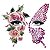 Kit 3 Adesivos Strass Carnaval Borboleta Lado Esquerdo Autocolante Facial - Imagem 2