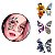 Kit 3 Adesivos Strass Carnaval Borboleta Lado Esquerdo Autocolante Facial - Imagem 4
