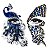 Kit 3 Adesivos Strass Carnaval Borboleta Lado Esquerdo Autocolante Facial - Imagem 3