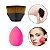Kit Pincel Mágico Oval + Esponja Base Rosto Pele Maquiagem - Imagem 1