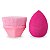 Kit Pincel Mágico Oval + Esponja Base Rosto Pele Maquiagem - Imagem 4