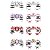 Kit 3 Adesivos Faciais Multicolor Strass Pedraria Carnaval - Imagem 4