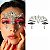 Kit 3 Adesivos Faciais Fluorescentes Carnaval Pedraria Strass - Imagem 4
