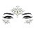 Kit 3 Adesivos Faciais Fluorescentes Carnaval Pedraria Strass - Imagem 2