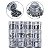 Kit 12 Glitter Prata Decoração Unhas Encapsulada Gel Fibra - Imagem 1